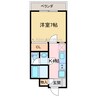 クレセントハイム 1Kの間取り