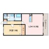 コーナン徳常ビル 1LDKの間取り