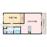 コーナン徳常ビル 1LDKの間取り