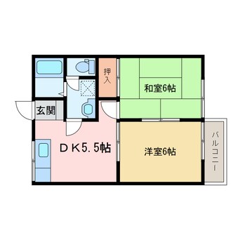 間取図 サンハイツ白萩