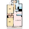レジデンス一宮 2LDKの間取り