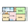 城主ハイツ 3DKの間取り