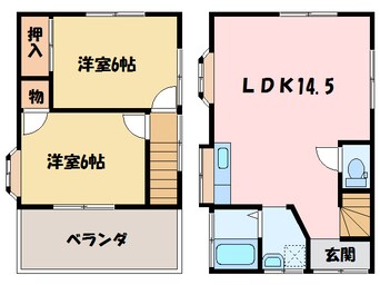 間取図 北内町四丁目4-25　貸家