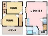 北内町四丁目4-25　貸家 2LDKの間取り