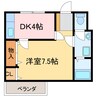 ロイヤルハイツ新田 1DKの間取り