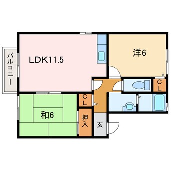 間取図 セジュール中西