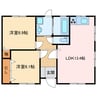中村3丁目10-5貸家 2LDKの間取り