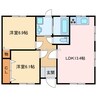 中村3丁目10-5貸家 2LDKの間取り