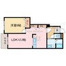 サンリット桜木 1LDKの間取り