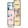 サンリット桜木 2LDKの間取り
