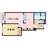 サンリット桜木 1LDKの間取り
