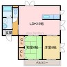 グランメゾントレビ 2LDKの間取り