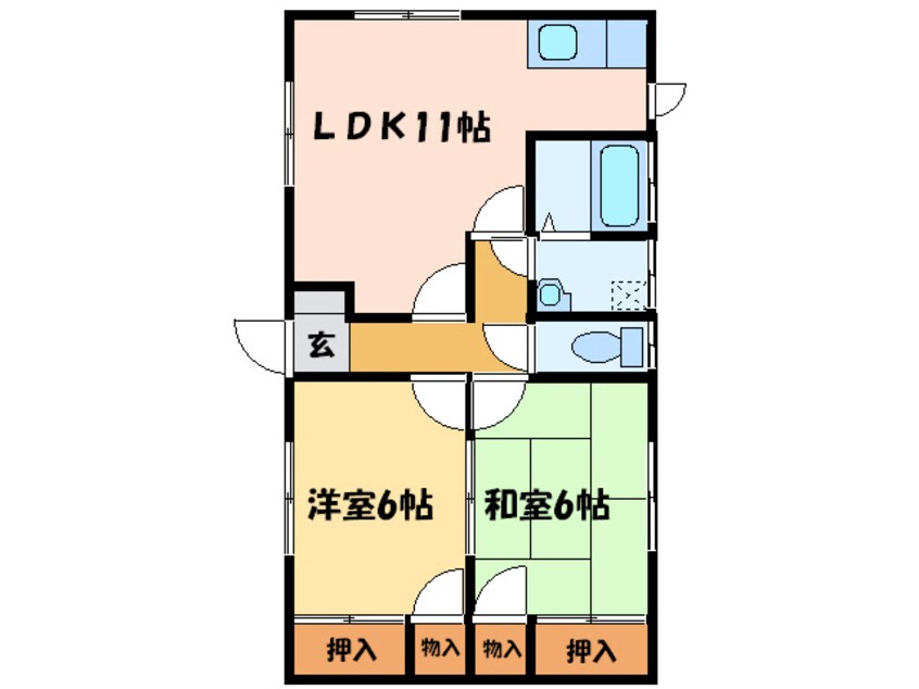 間取図 坂井町三丁目16番35号貸家