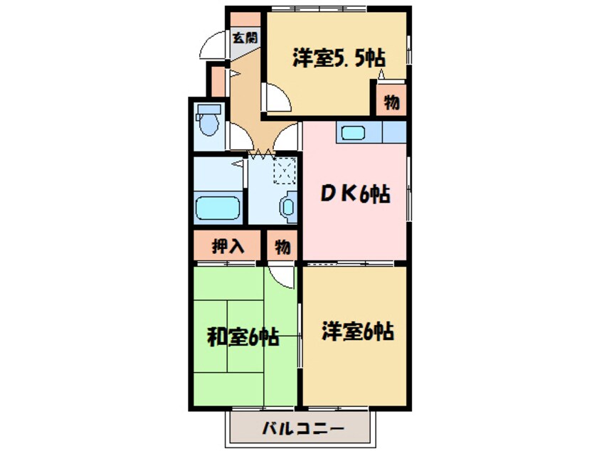 間取図 ファミール北内Ｂ