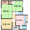 沢津町三丁目9-12貸家 3DKの間取り