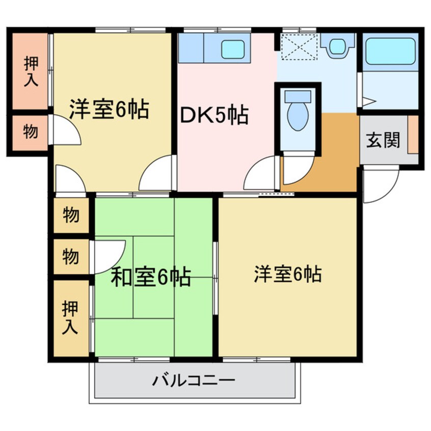 間取図 メゾン・ラフォーレⅡ　A・B