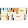 シーザリオ 2LDKの間取り