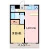 カサーナ新須賀 1LDKの間取り