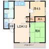 ケイ・エス・ハイム 2LDKの間取り