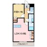 シャルマン・ラティール 1LDKの間取り