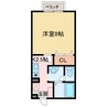 コーポラスダイクヤ 1Kの間取り
