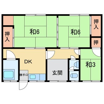 間取図 南小松原町5-11貸家