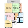 八幡ハイツ 3DKの間取り
