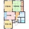 八幡ハイツ 3DKの間取り