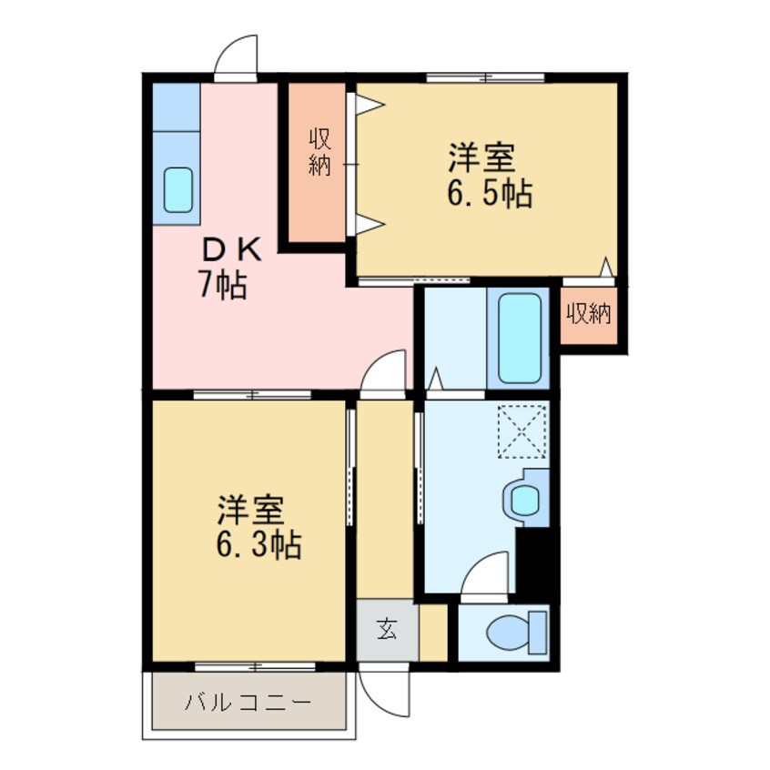 間取図 ソレアード　アパルタメント