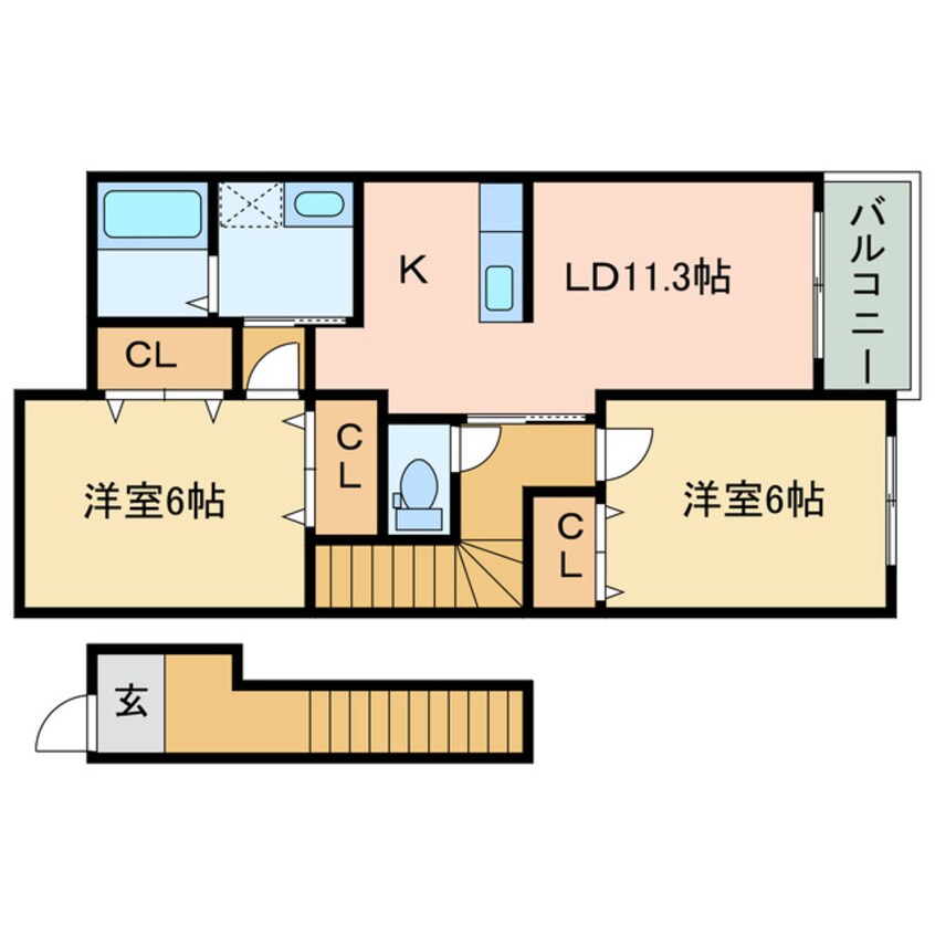 間取図 アヴァン・フォンテーヌＣ