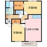 ビバーチェやまは奈 2LDKの間取り