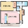 ファイン　イースト 1LDKの間取り