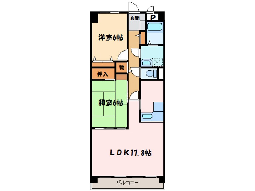 間取図 マリベール中須賀