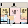 アーバンコート中須賀弐番館 2LDKの間取り