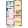 ソレイユNⅡ 2LDKの間取り