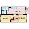ソレイユNⅡ 2LDKの間取り