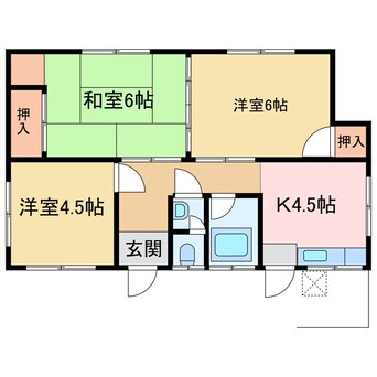 間取図 滝の宮町11-12貸家