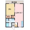メゾントレビⅩⅡ 1LDKの間取り