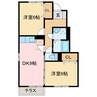 コーポラス上原 2DKの間取り