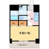 モンシェモア・Ⅱ 1Kの間取り