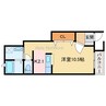 プリムローズ泉宮Ｂ 1Kの間取り