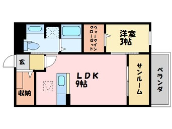 間取図 キャトル・セゾン駅前