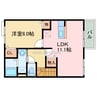 ペニーレインＡ 1LDKの間取り