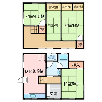 間取図 新田町二丁目5-11貸家