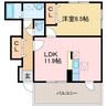 アイレット 1LDKの間取り