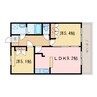 イーストリバーⅢ 2LDKの間取り