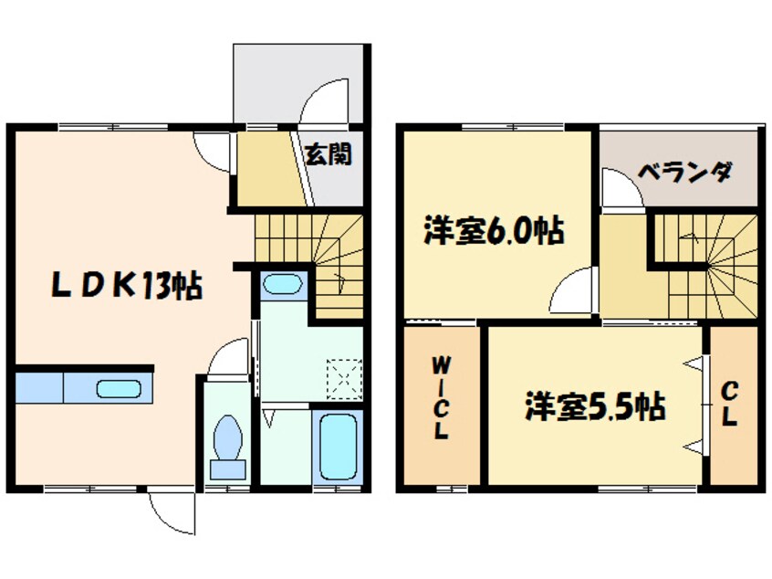 間取図 カンパニア西の土居