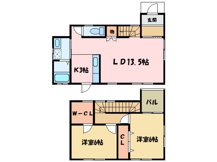 間取図 カンパニア西の土居