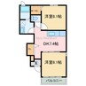 サンリットヴィラⅡ 2DKの間取り