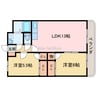 クリスタルコートＪ 2LDKの間取り